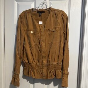 White House Black Market Tan Utility Jacket